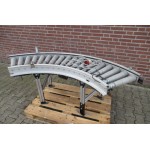 Rollenbaanbocht 90 graden aangedreven, gebruikt 40 cm.